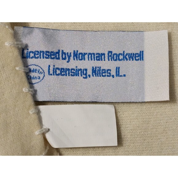 Boys Town Kids Fleece Blanket Now I Lay Me Down To Sleep Norman Rockwell 48"x33" - Picture 5 of 5